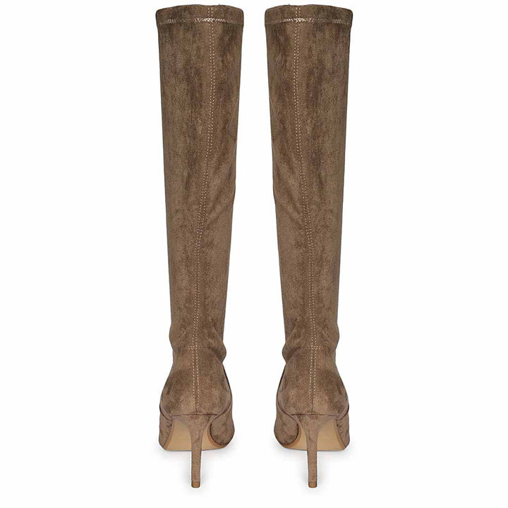 Pair of brown suede knee-high boots