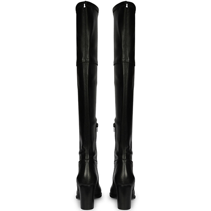 Saint Belinda Black Stretch Napa Thigh High Boots