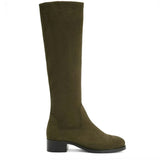 Saint Amy Olive Stretch suede Leather Knee High Boots