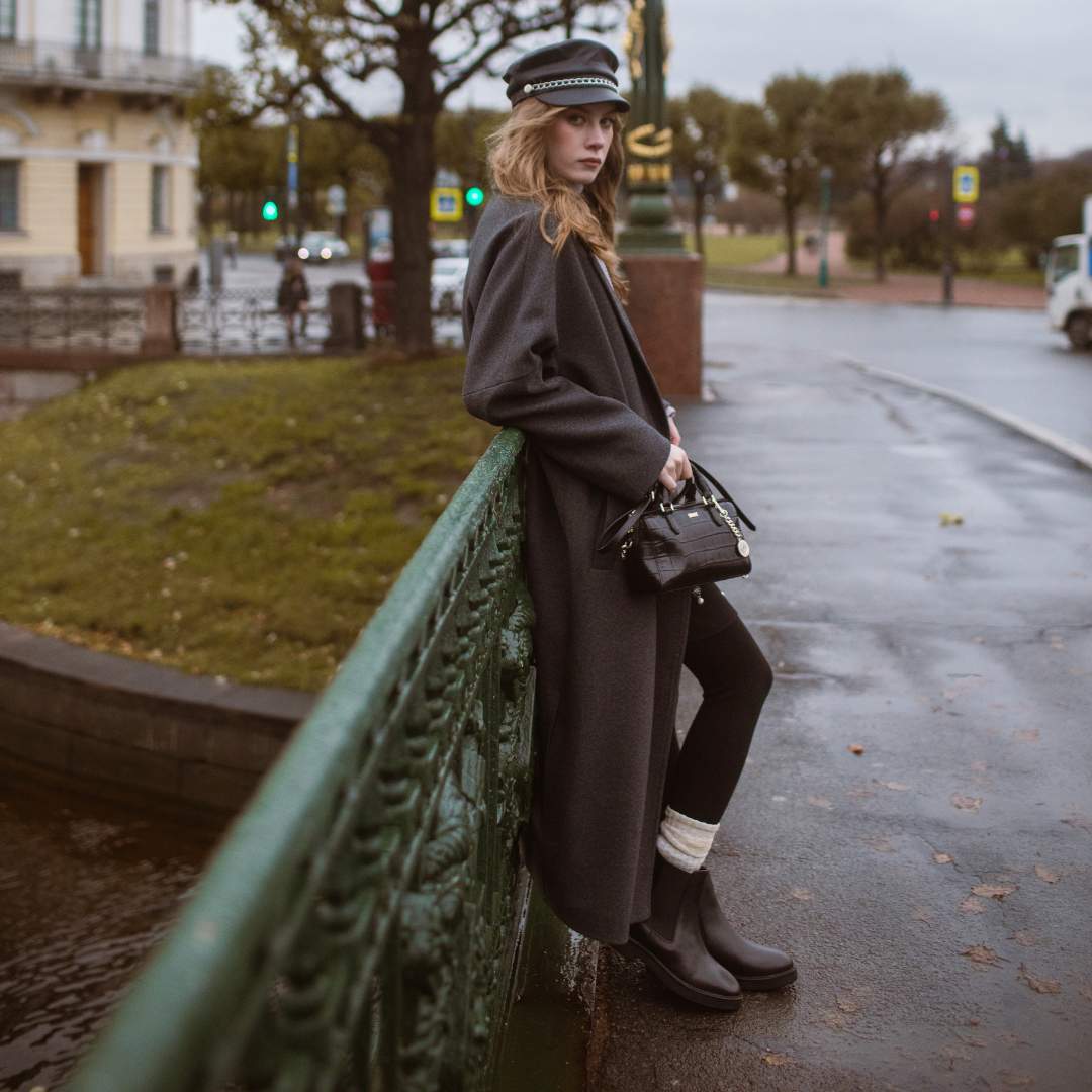 Aster Black Leather Handcrafted Chelsea Boots