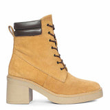 Saint Esme Tan Suede Leather Lace Up Boots