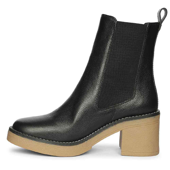 Saint Betsy Black Leather High Ankle Boots