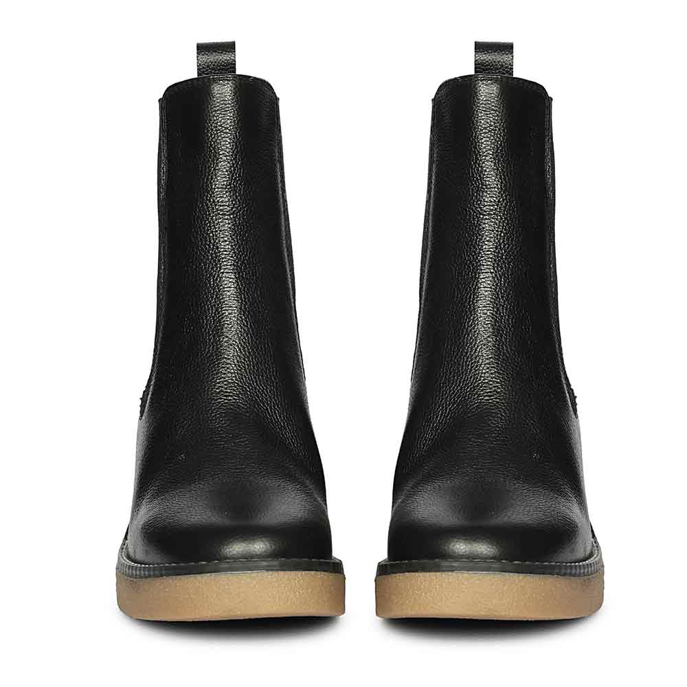 Saint Betsy Black Leather High Ankle Boots