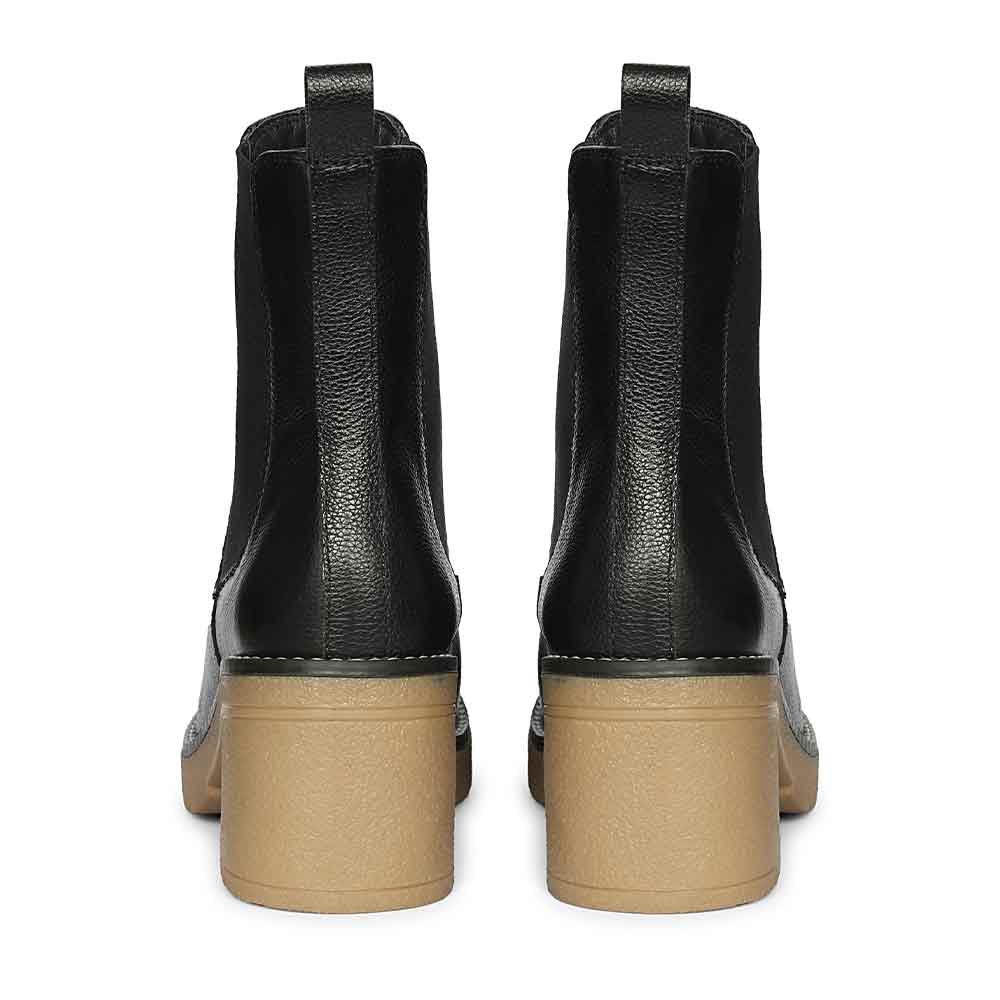 Saint Betsy Black Leather High Ankle Boots