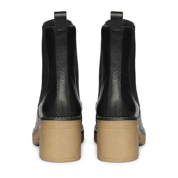 Saint Betsy Black Leather High Ankle Boots