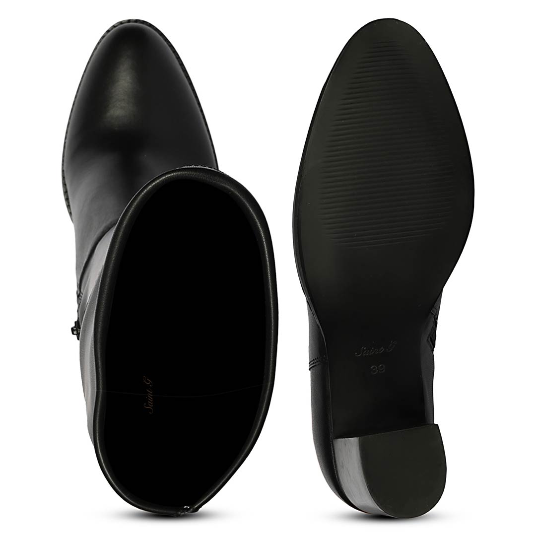 Saint Belinda Black Stretch Napa Thigh High Boots