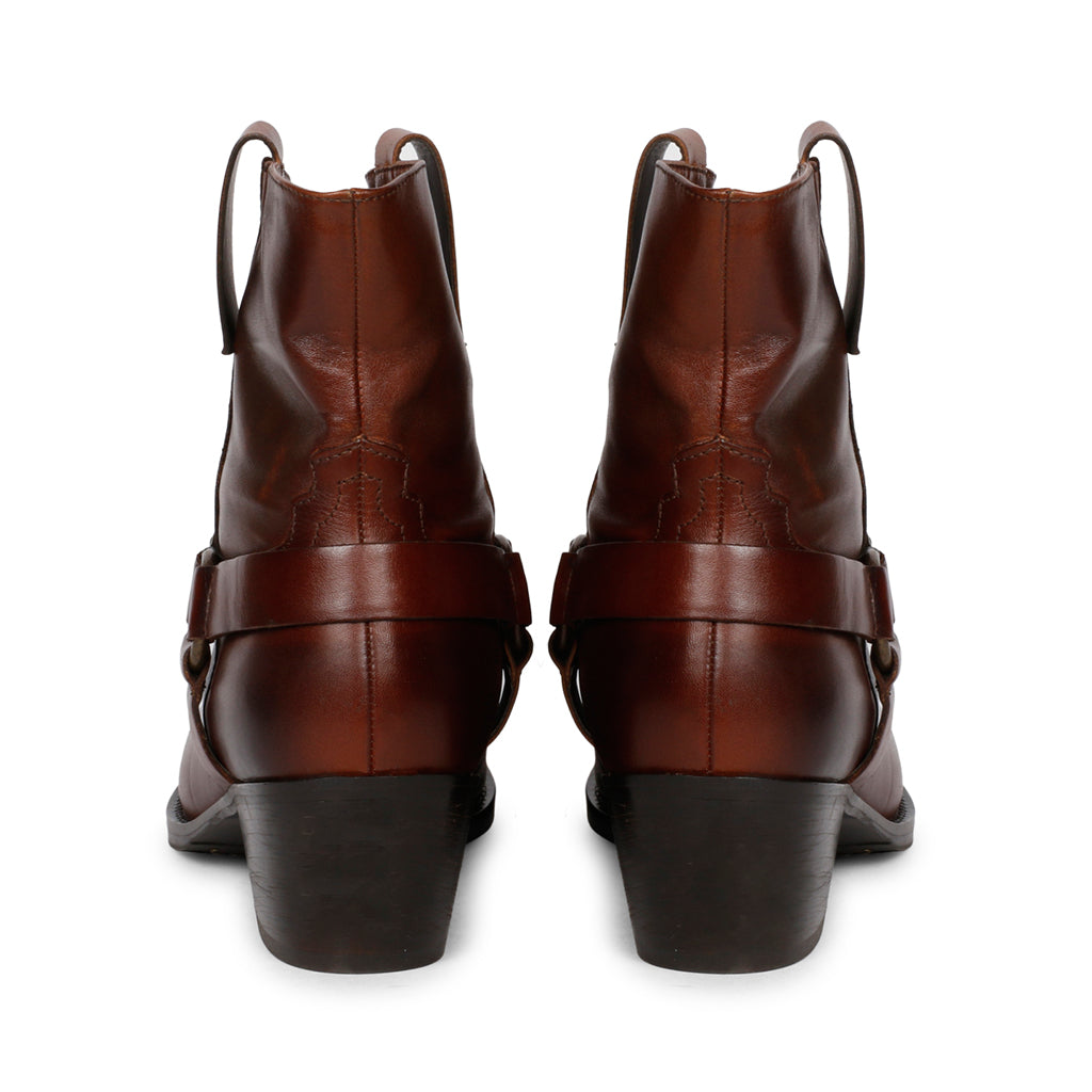 Buy teak leather ankle boots for women