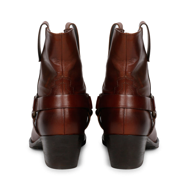 Buy teak leather ankle boots for women