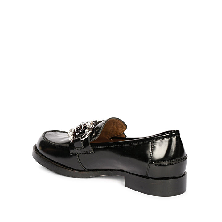 Saint Livia Black Leather Moccasins