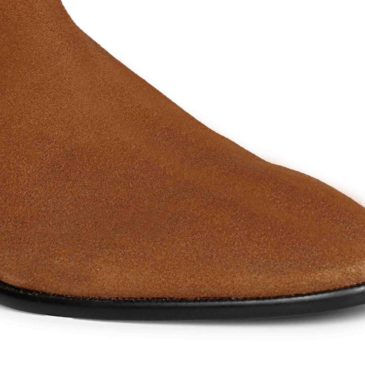 Saint Alfie Tan Suede Leather Handcrafted Chelsea Boots