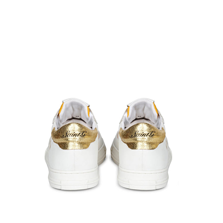 Saint Felix White & Yellow Leather Sneakers