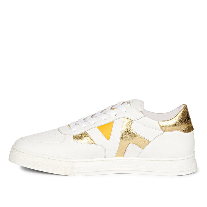 Saint Felix White & Yellow Leather Sneakers