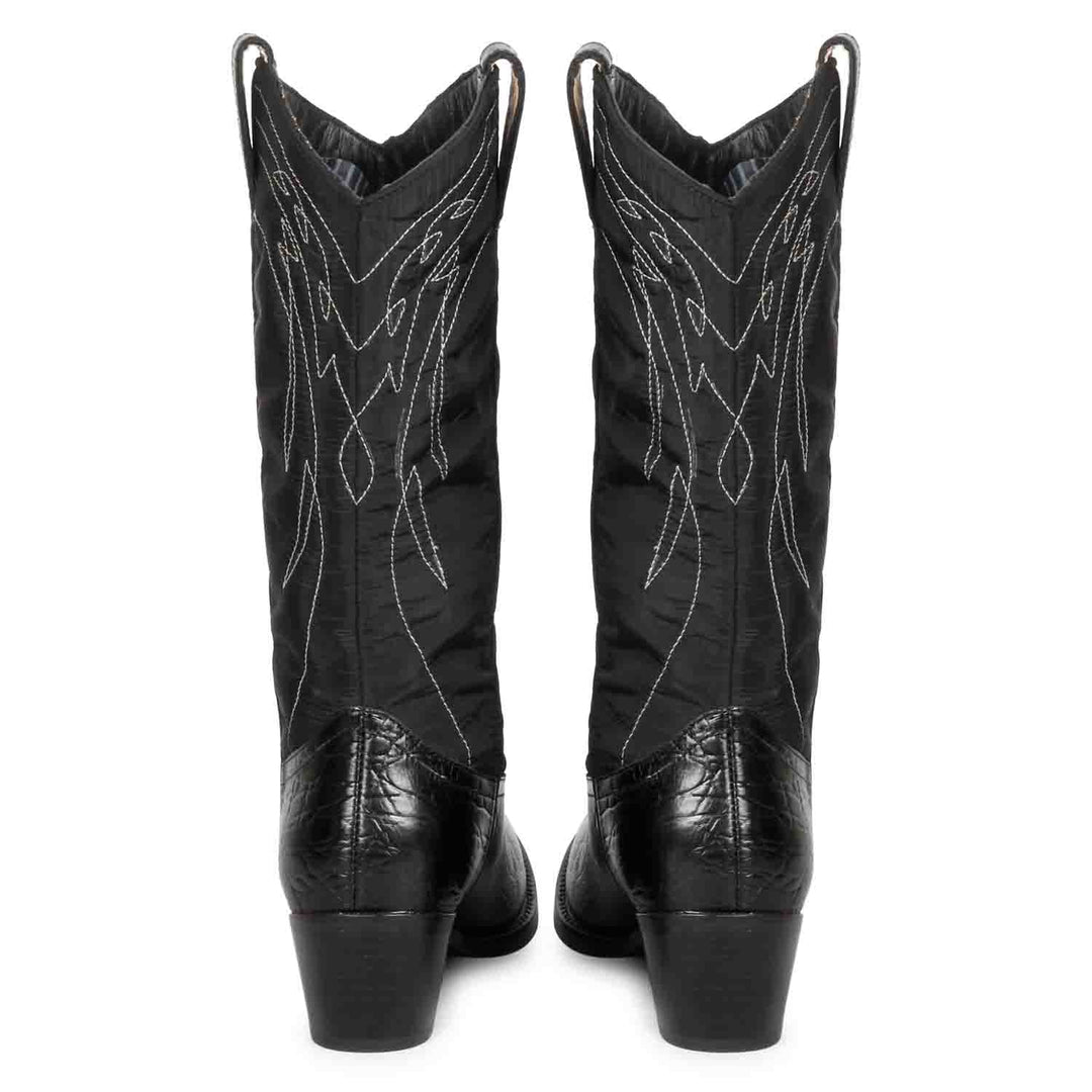 Saint Annette Stitched Leather Handcrafted Cowboy Boots