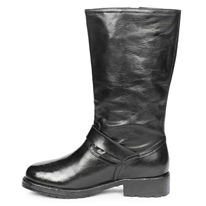 Saint Nova Black Leather Washed Calf Boot