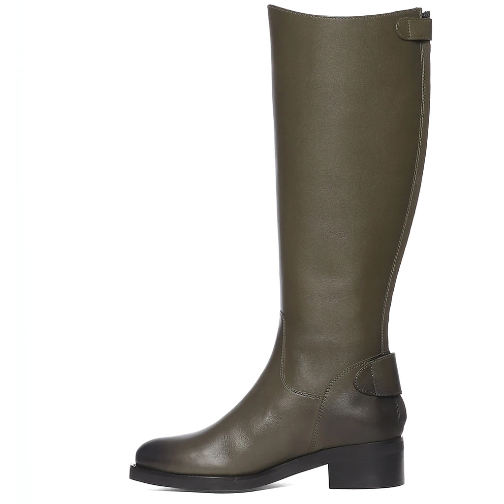 Saint Chloe Olive Leather Knee High Boots - SaintG India