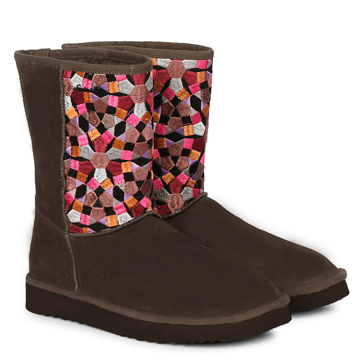 Saint Benito Brown Suede Snug Boots
