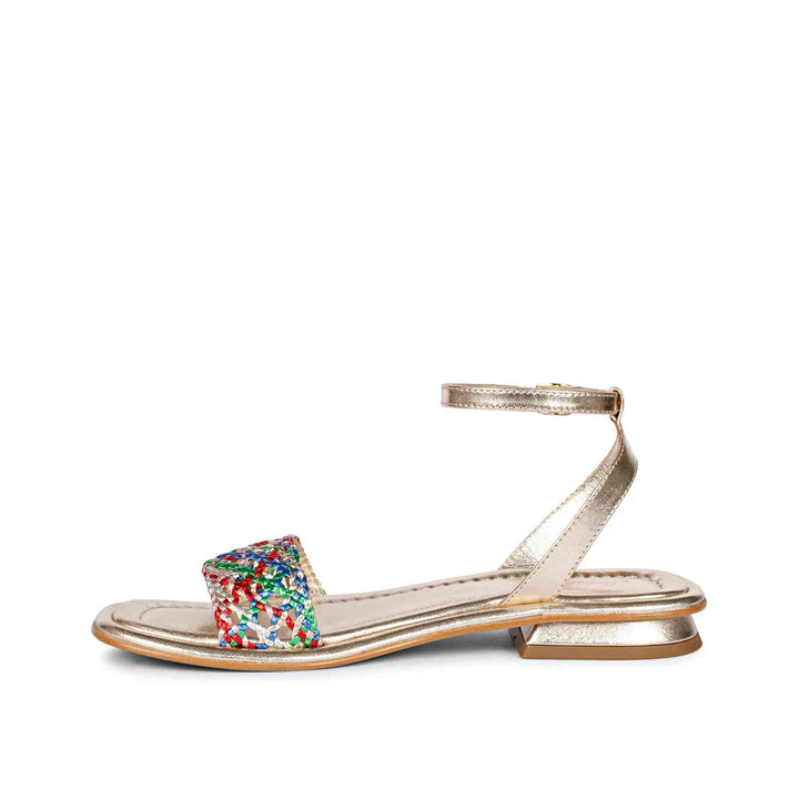 Saint Catalina Multi Leather Flat Sandal