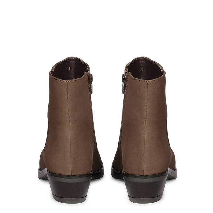 Saint Laney Brown Leather Ankle Boots