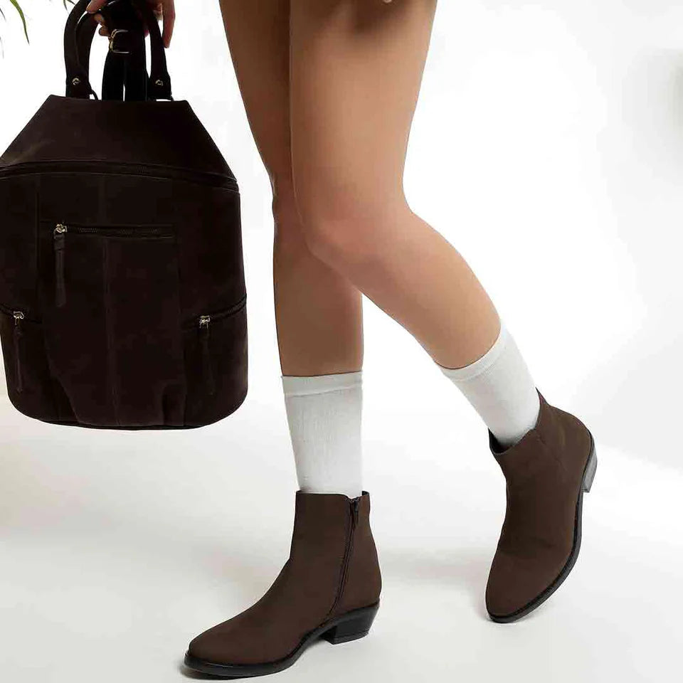 Saint Laney Brown Leather Ankle Boots