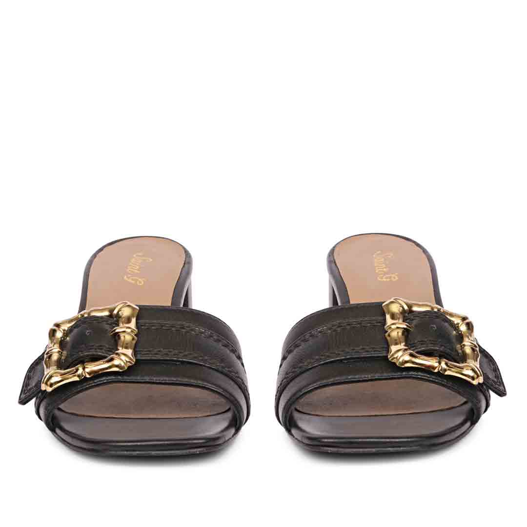 Women's Gold Block Heel Sandals