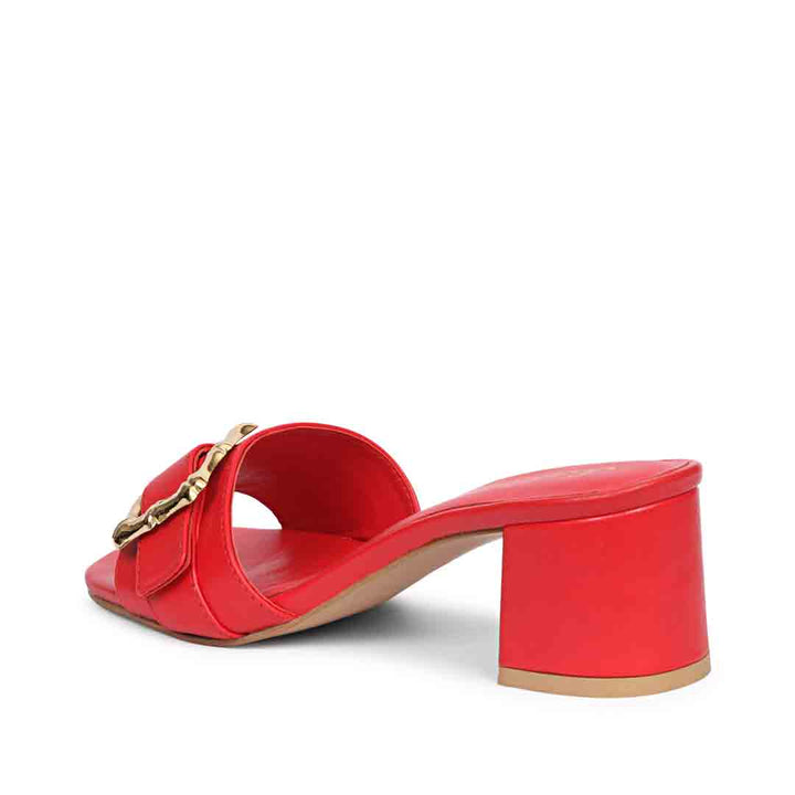 Square Buckle Dress Heels for Women