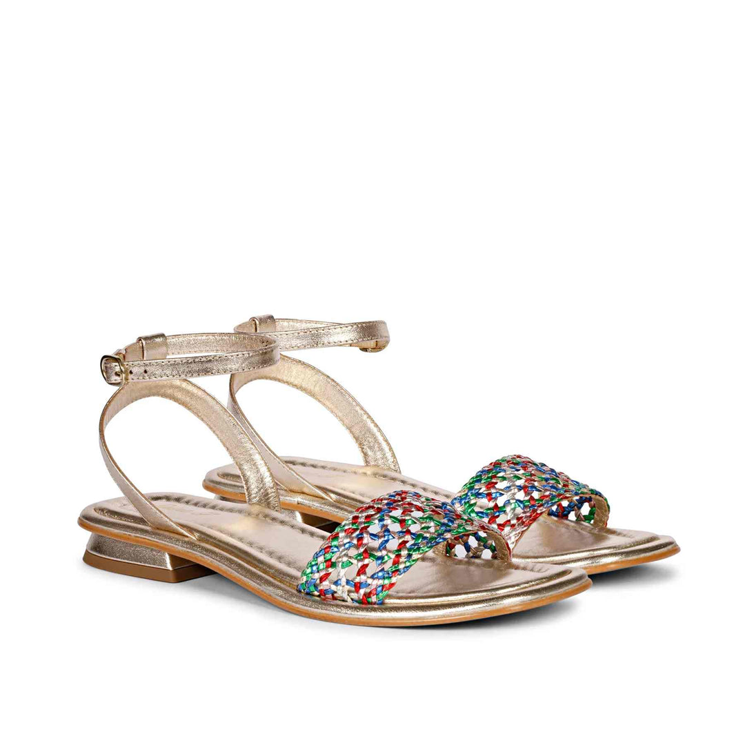 Saint Catalina Multi Leather Flat Sandal