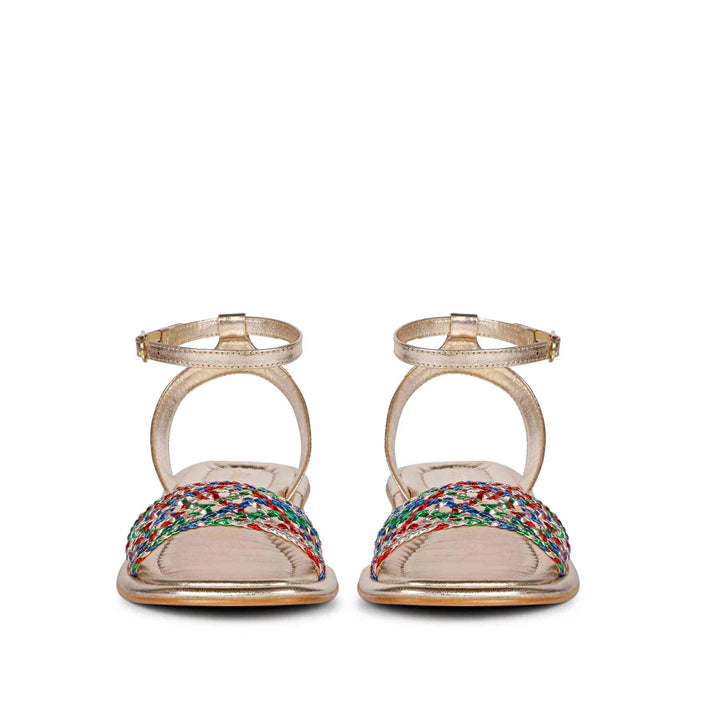 Saint Catalina Multi Leather Flat Sandal