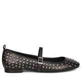 Saint Aleah Black Studded Ballerina