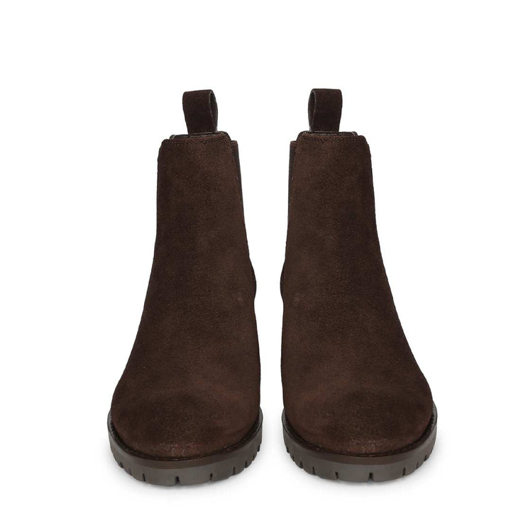 Saint Isa Brown Suede Leather Ankle Boots
