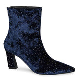 Saint Blue Leather High Ankle Boots
