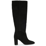 Saint Priscilla Black Leather Knee High Slouch Boots