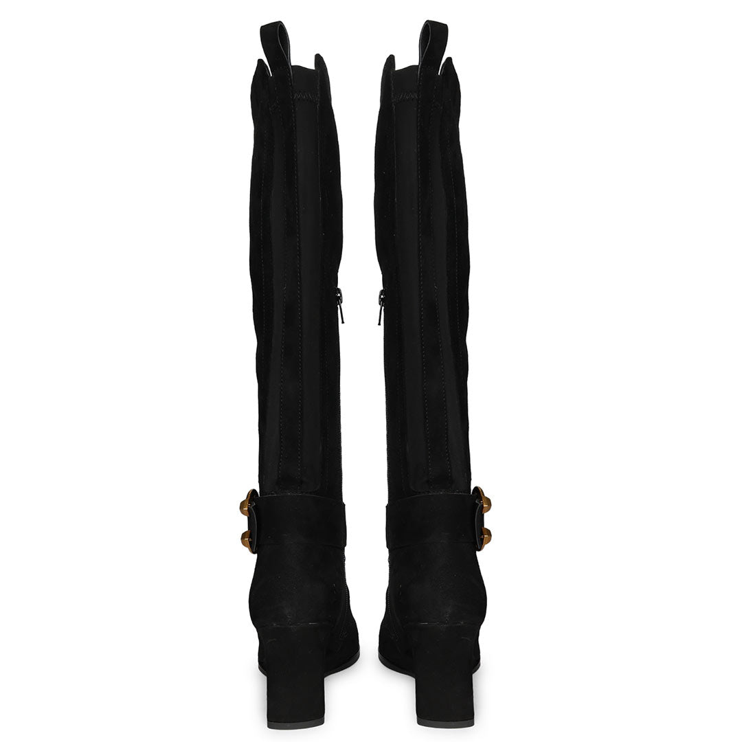 Saint  Black  Knee High Boots
