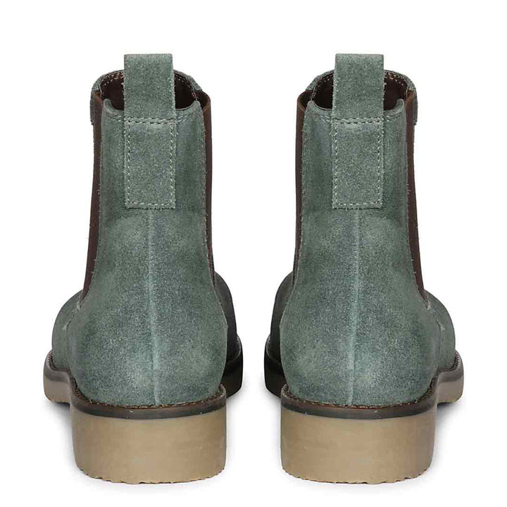 Saint Priscilla Teal Suede Ankle Boots