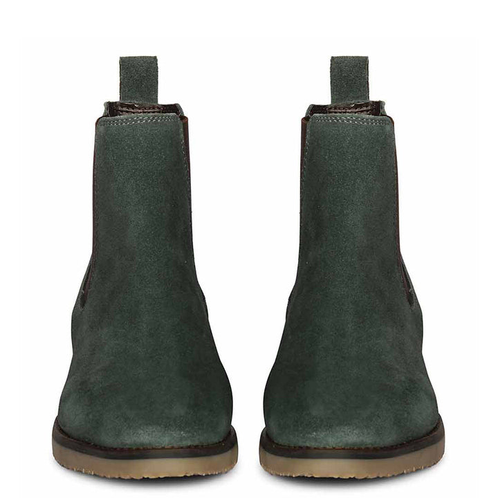 Saint Priscilla Teal Suede Ankle Boots