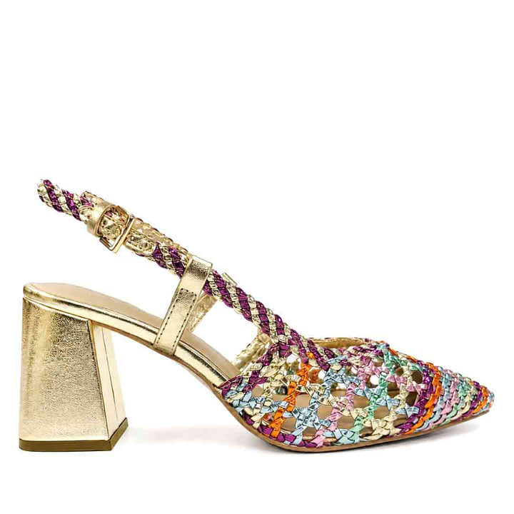 Saint Multi Woven Block Heels