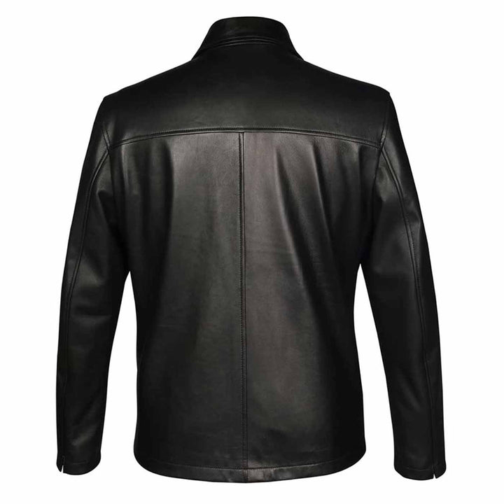 Saint Jory Black Leather Men's Jacket