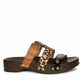 Saint Avely Embellished Brown Leather Platform Sandals