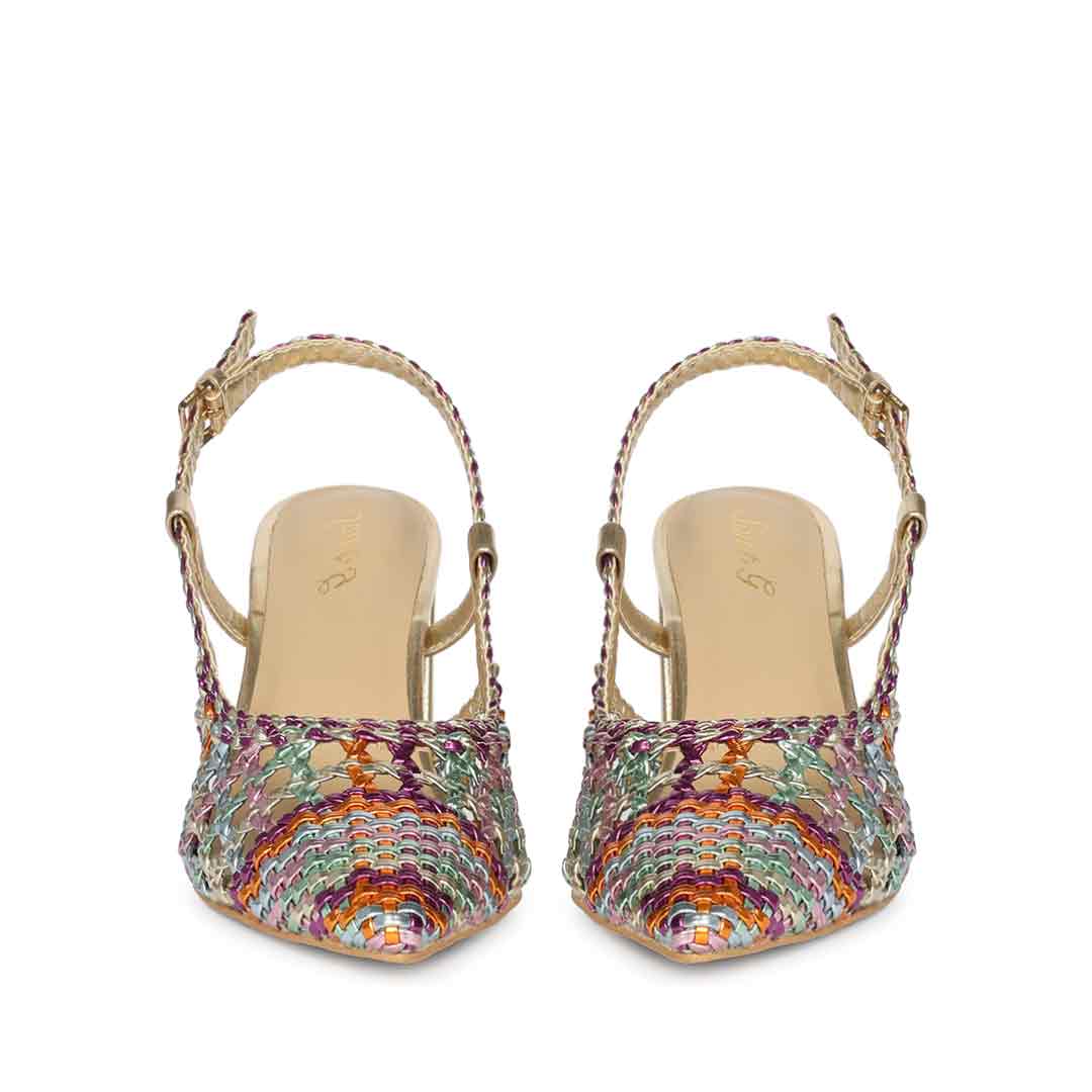 Saint Multi Woven Block Heels