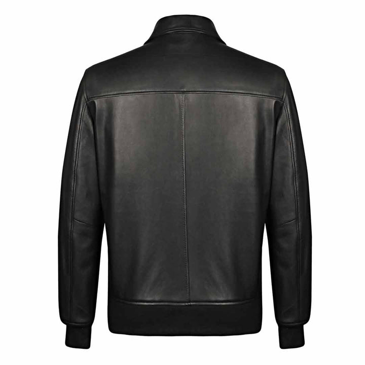 Saint Frayn Black Leather Men's Jackets