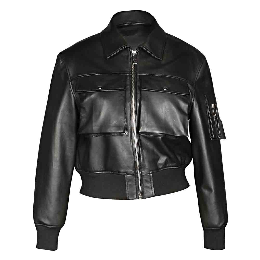 Saint Rosine Women Black Leather Jackets