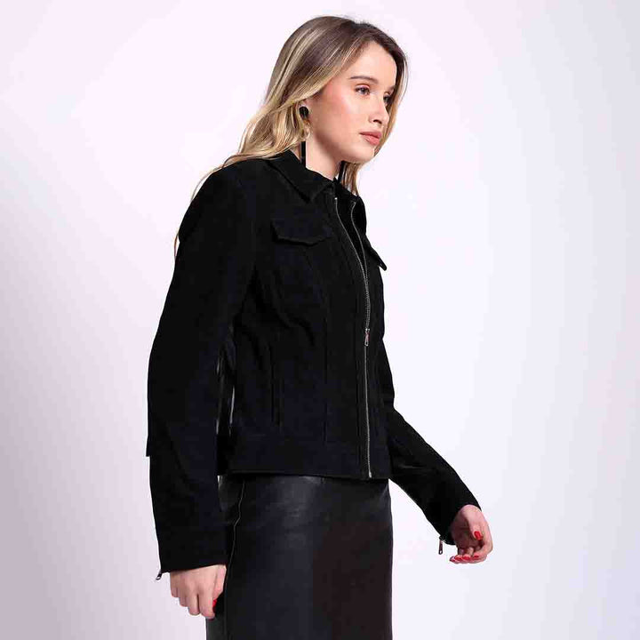 Saint Lyra Women Black Leather Jacket