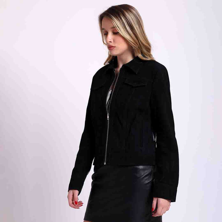 Saint Lyra Women Black Leather Jacket