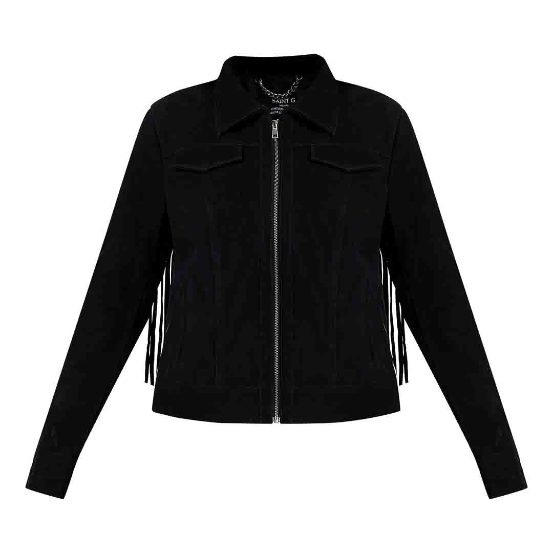 Saint Lyra Women Black Leather Jacket