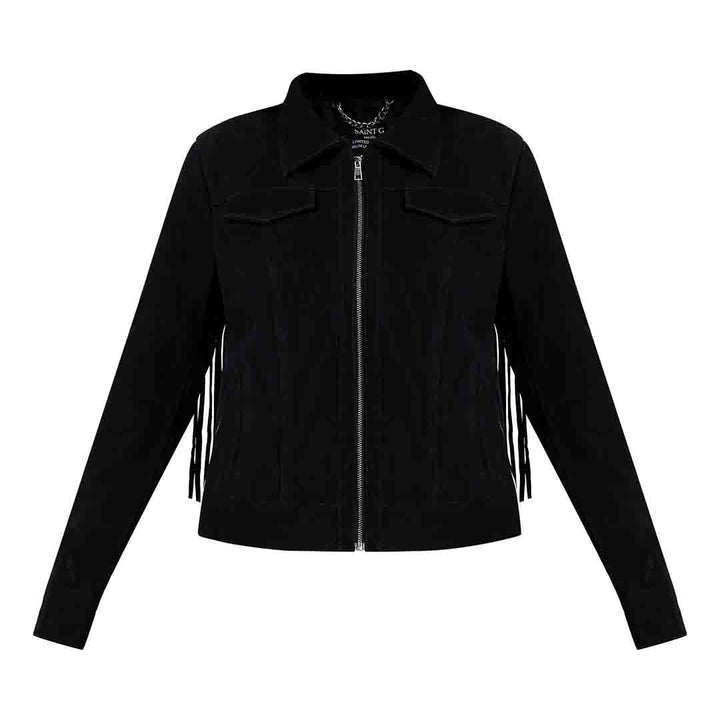 Saint Lyra Women Black Leather Jacket