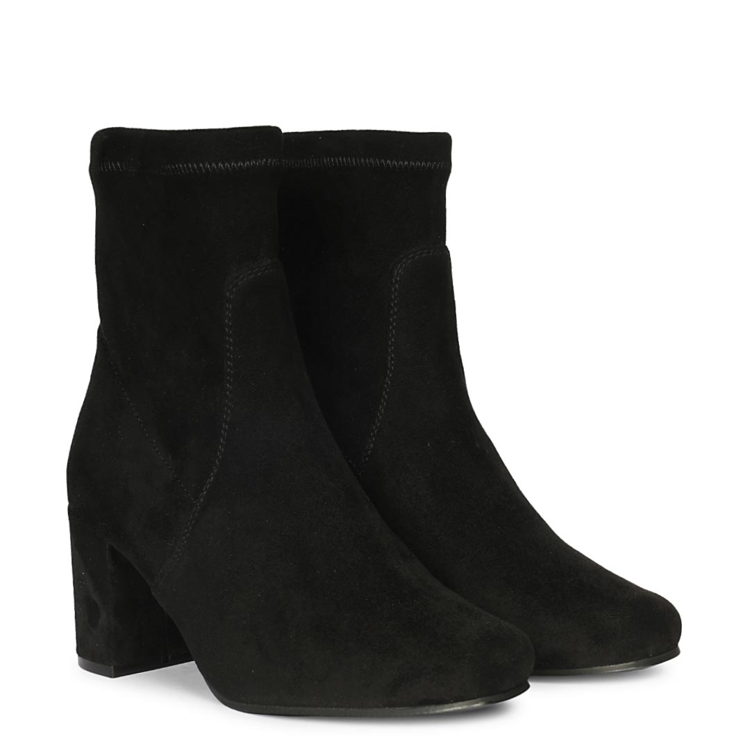 Saint Black Leather High Ankle Boots