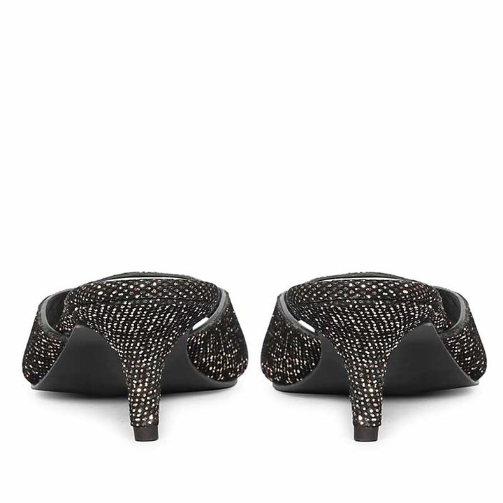 Lorelei Burgundy Glitter Kitten Heels