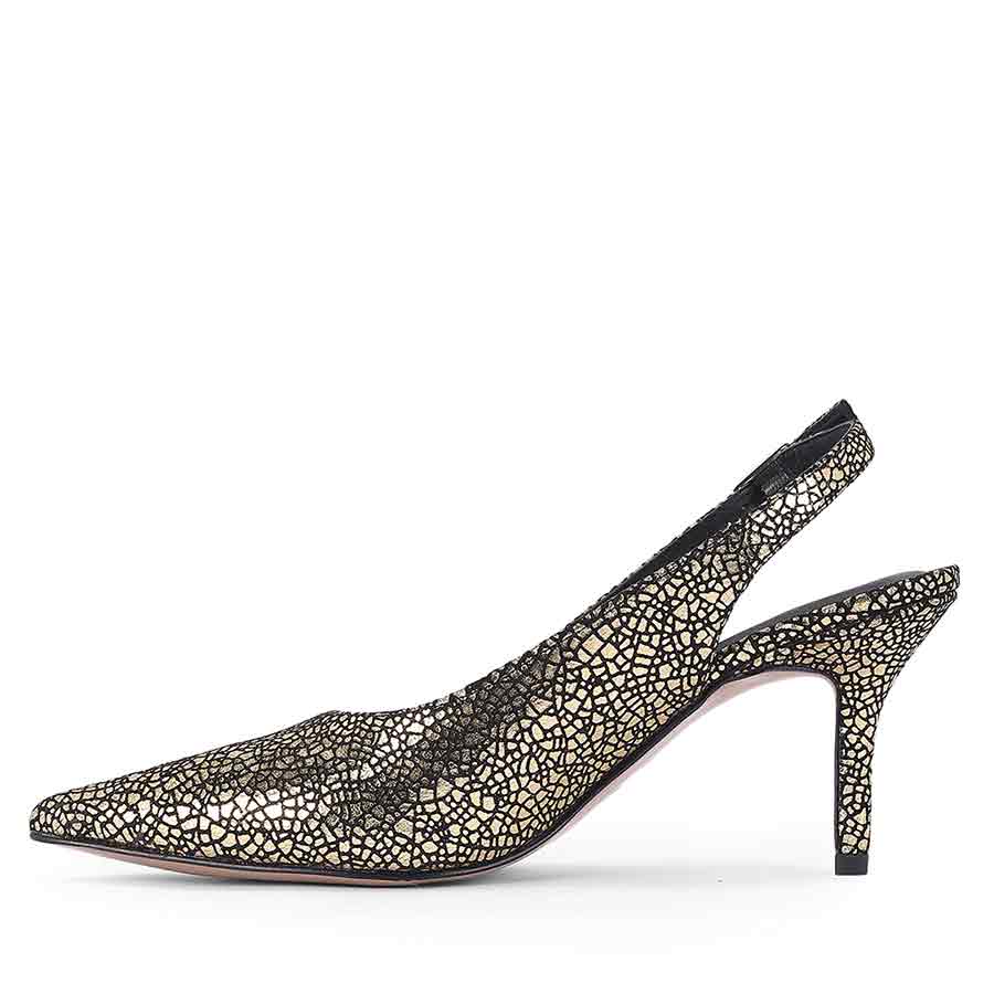 Callie Metallic Gold Leather Pumps