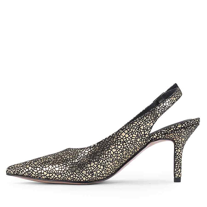 Callie Metallic Gold Leather Pumps