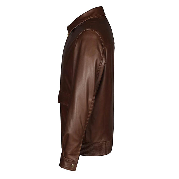 Saint Marc Men's Chocolate Leather Racer Jackets