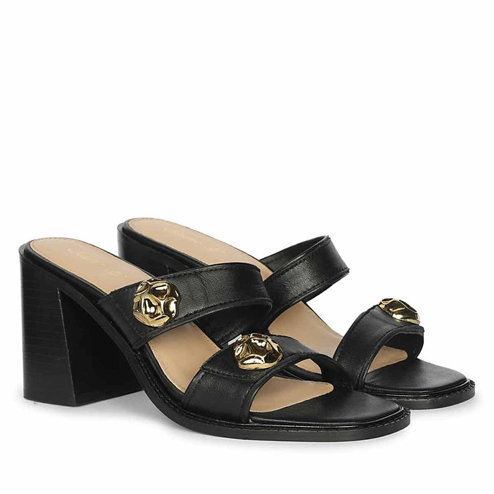 Gold Embellished Designer Heels for Women